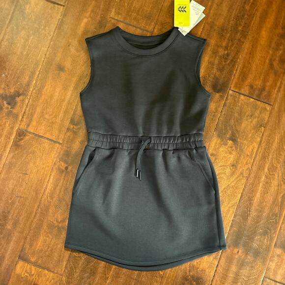 All in Motion Girls Active Dress Black Airy Sleek Sleeveless Stretch NEW XS 4/5 - Picture 1 of 6